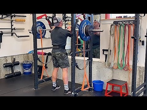 Anderson Front Squat (with bands)