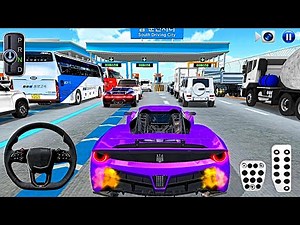 New Purple Ferrari Car Driving In New 8 Lane Expressway - 2025 3D Driving Class Gameplay Android