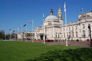 Cardiff and surrounding areas in South Wales