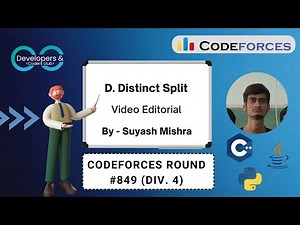 D. Distinct Split | Codeforces Round #849 (Div. 4) | Codeforces | DCC NIT-A