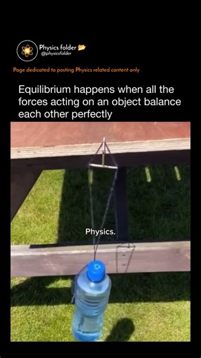 Physics | Mathematics | Science on Instagram: "In physics, equilibrium happens when all the forces acting on an object balance each other perfectly. That means no net force, no acceleration — just a stable, steady state. An object can be in: 🔹 Static equilibrium: It isn’t moving at all because the forces and torques are balanced. (Example: a book resting on a table.) 🔹 Dynamic equilibrium: It is moving, but at a constant speed in a straight line, with no change in direction or acceleration. (E