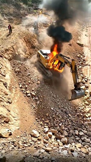 NEVER DO THIS AT WORK 😱 #HeavyMachinery #Safety3