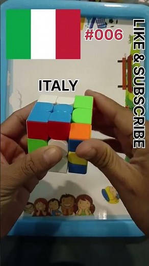 How to Make ITALY Country Flag in Rubiks Cube in one Munit