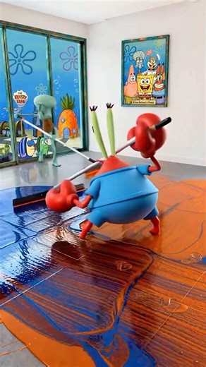 The Ultimate SpongeBob Room Transformation! 🍍✨ Orange & Blue Metallic Epoxy