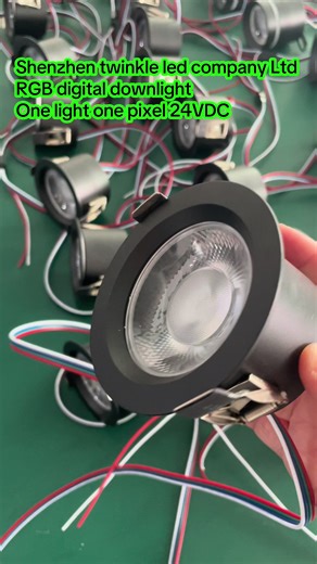Pixel rgb downlight #rgbiclighting #addressableledstrip #clublight #rgbic #spi light#ktvlighting #clublight #clublights