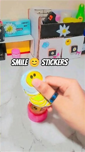 DIY Smile 😊 Stickers #shorts #diy #viral #trending #stickers
