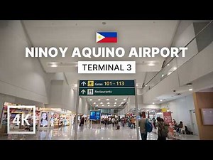 Ninoy Aquino International Airport(MNL) - Terminal 3 - 🇵🇭 Manila, philippines | Airport Tour[4K HDR]