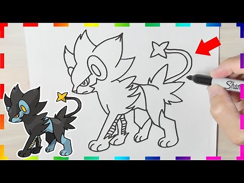 How to draw Pokemon | Luxray | easy drawing step by step