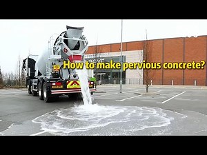 How to make pervious concrete