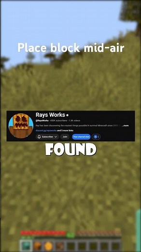 Placing Blocks Mid-Air #minecraft