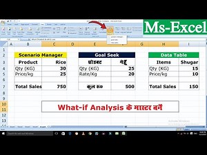 How To Use What if Analysis in Excel? | Goal Seek Kya Hota Hai | Scenario Manager kya hai