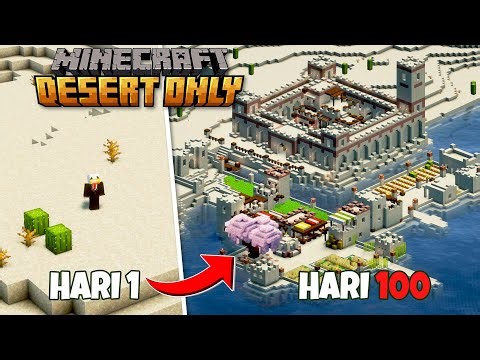 100 DAYS in Minecraft DESERT ONLY HARDCORE World