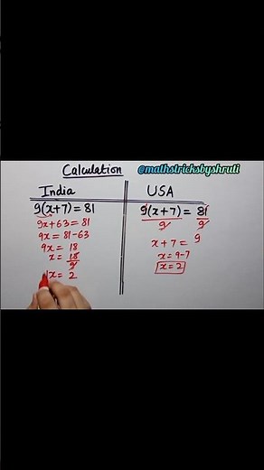 India vs. USA🔥#maths #study #solve #equation #shorts #youtube #trending #class #basic #ssc #bank #1m