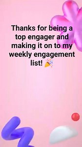 Thanks for being a top engager and making it on to my weekly engagement list! 🎉 Jecjec Rafael, Laira Jane Regalado Magdaluyo, Jo Luciano Santillan, CJ Deej Sibeb, Een Tet, Sophia Lorraine Perez | Pitik ni Juan