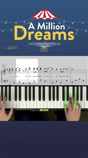 A Million Dreams Piano Tutorial - Intermediate Level #short