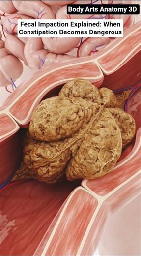 Fecal Impaction Explained: When Constipation Becomes Dangerous | Gut Health | gBody Arts Anatomy 3D