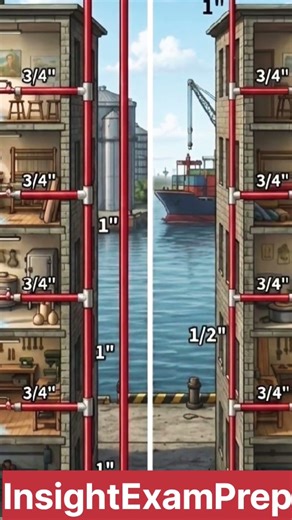 Correct vs Incorrect Water Pipe Size Design Biggest plumbing mistakes in Buildings #insightexamprep