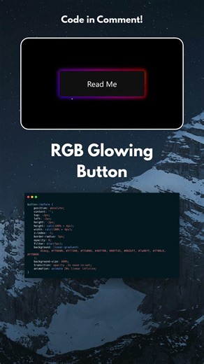 Glowing RGB Button Create using HTML and CSS