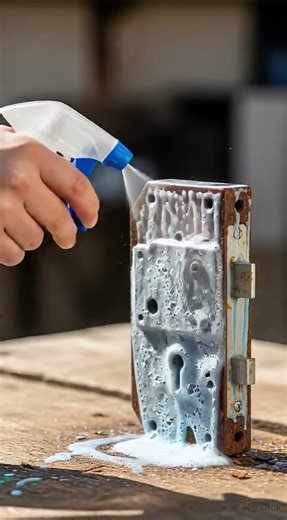 Extreme Rust Removal on Metal Door Lock Mechanism | Full Surface Cleaning in 4K