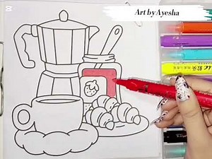 Beautiful Coloring Tutorial ||Simple Acrylic Techniques ‪@ColorfullArt‬