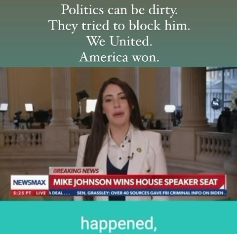 1.5K views · 175 reactions | Last night was dirty politics. Who needs reality tv when you can witness a 4D chess metaphorical knife fight in real time. Mike won. America won. | Anna Paulina Luna | Facebook