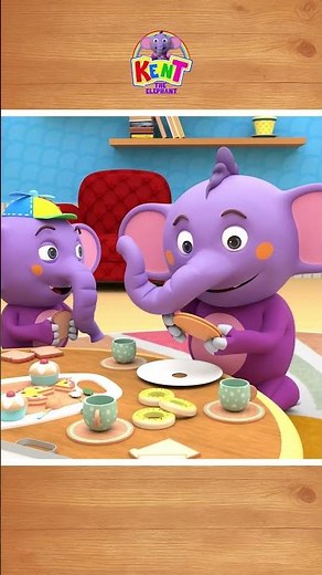 ☕ Yummy Tea Party Song for Kids 🍪#shorts #kidssong #kenttheelephant