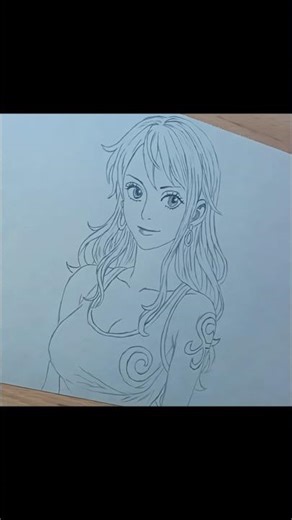 One Piece Nami Outline Drawing Tutorial