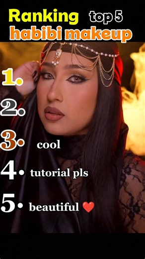 Ranking the best habibi makeup #ranking #funny #shorts