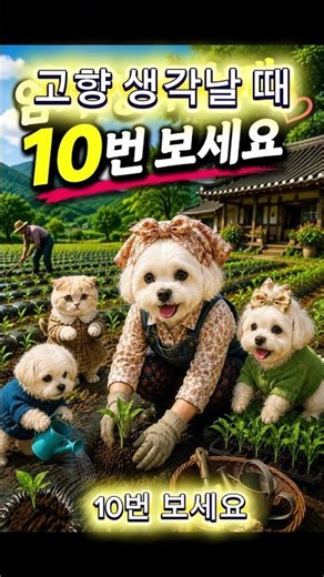 🌽 고향 생각날 때 10번 보세요🌽옥수수심는날 #건강한중년 #강아지명언 #율무네마음쉼터