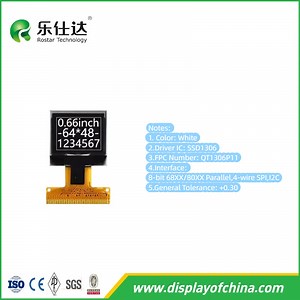 [Hot Item] 0.66 Inch White OLED Display 28pin 64X48 SSD1306 White Backlight I2c Interface