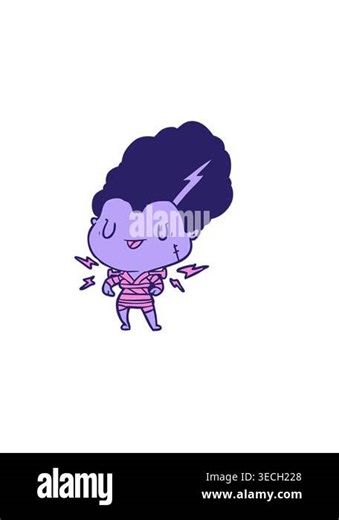 horizontally vibrating animation of a cartoon undead monster bride woman Stock Video Footage - Alamy