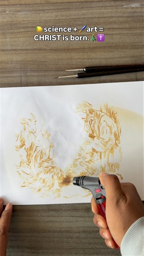 Invisible Lemon-Ink Nativity — Science + Art = Divine #ChristmasArt #art #Jesus