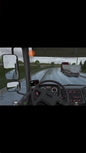 বৃষ্টি ভেজা রাস্তায় Driving with heavvy truck