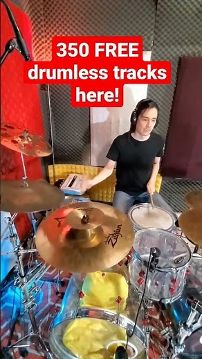 350 FREE drumless tracks in this channel! #shorts