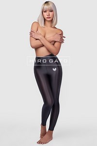 Sheer nylon Leggings Black - Hiro Gato