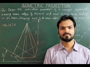 Isometric Projection Of Hexagonal Pyramid in Engineering Graphics (Part-4)