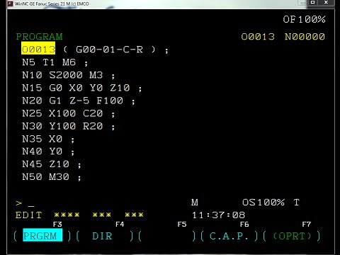 EMCO WinNC Fanuc 21 MB - Bài 1: G00-G01-C-R