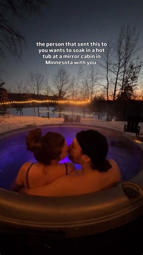 POV: the person who sent you this video wants to disappear to the Mirror Cabin with you ❄️✨ Five acres of total privacy. A steamy sauna and hot tub. Silent snow-covered lake views. Movie nights. Slow mornings with coffee and nowhere to be. The next available night is Feb 9–10. Just close enough for a quick escape. Far enough to feel like another world. 🎥 @Sammi | the 3am mama