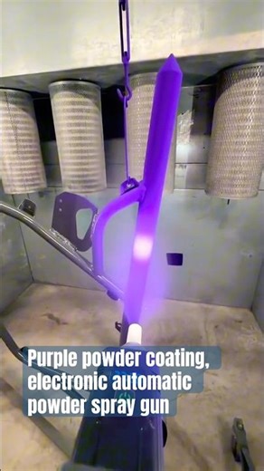 Purple powder coating, electronic automatic powder spray gun#powder coating