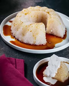 Instead of the traditional baked cake route, try this chilled cake made with chewy balls of sago. Get the recipe: sbs.com.au/food/recipes/sago-gula-melaka-salted-coconut-milk | SBS Food