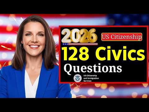 2026 Random U.S. Citizenship Test 128 Civics Questions & Answers (USCIS) Ciudadania Americana #n400