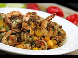 Stove-top Mango Jerk Shrimp #TastyTuesdays | CaribbeanPot.com