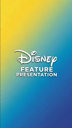 Disney feature Presentation logo with a blue and yellow background