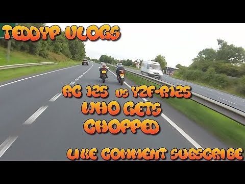 KTM RC125 vs Yamaha YZF-R125 race to top speed