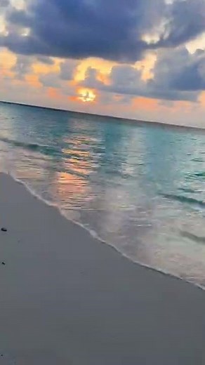Maldives sunset on the beach