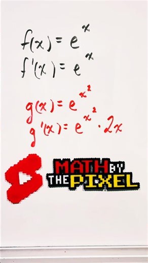 Don’t make this mistake with derivatives of exponential functions (e^x^2 example) #shorts