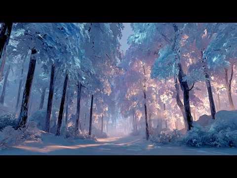 Enchanted Winter Forest Night Walk ❄️ Quiet Snow Footsteps & Glowing Lights ✨