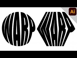 Warp text into shapes | ILLUSTRATOR TUTORIAL - TEXT EFFECT