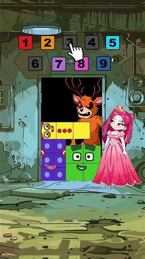 Block Puzzle Challenge Numberblocks with Pincess Rumi #animation #games #puzzle #numberblocks