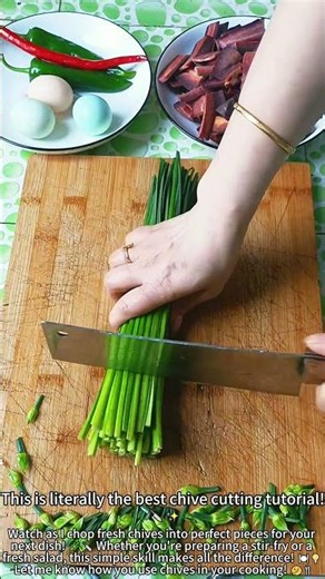 Perfectly Chopped Chives For A Meal 🥬🔪